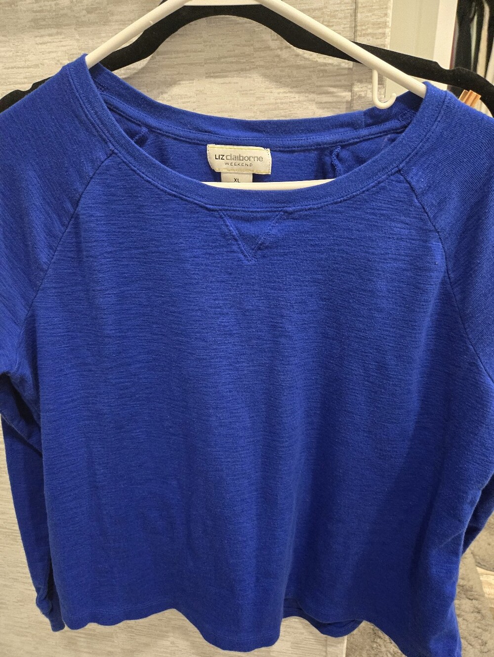 Liz Claiborne Weekend Bright Blue Crewneck Sweatshirt